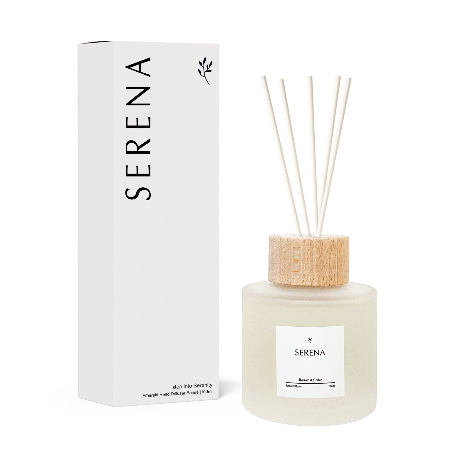 Frosted Glass Diffuser for Home Fragrance, Serena Air Freshener (200ml)