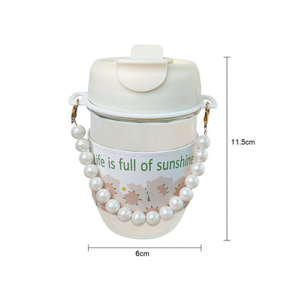 Peal Cup With Lid, Luxury Coffee Cup Birthday Gift