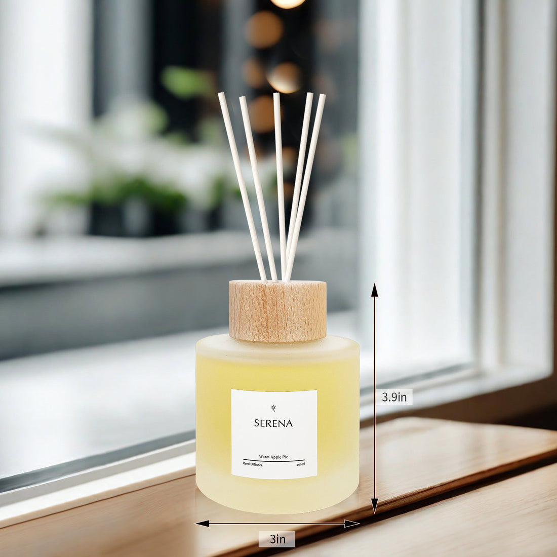 Frosted Glass Diffuser for Home Fragrance, Serena Air Freshener (200ml)