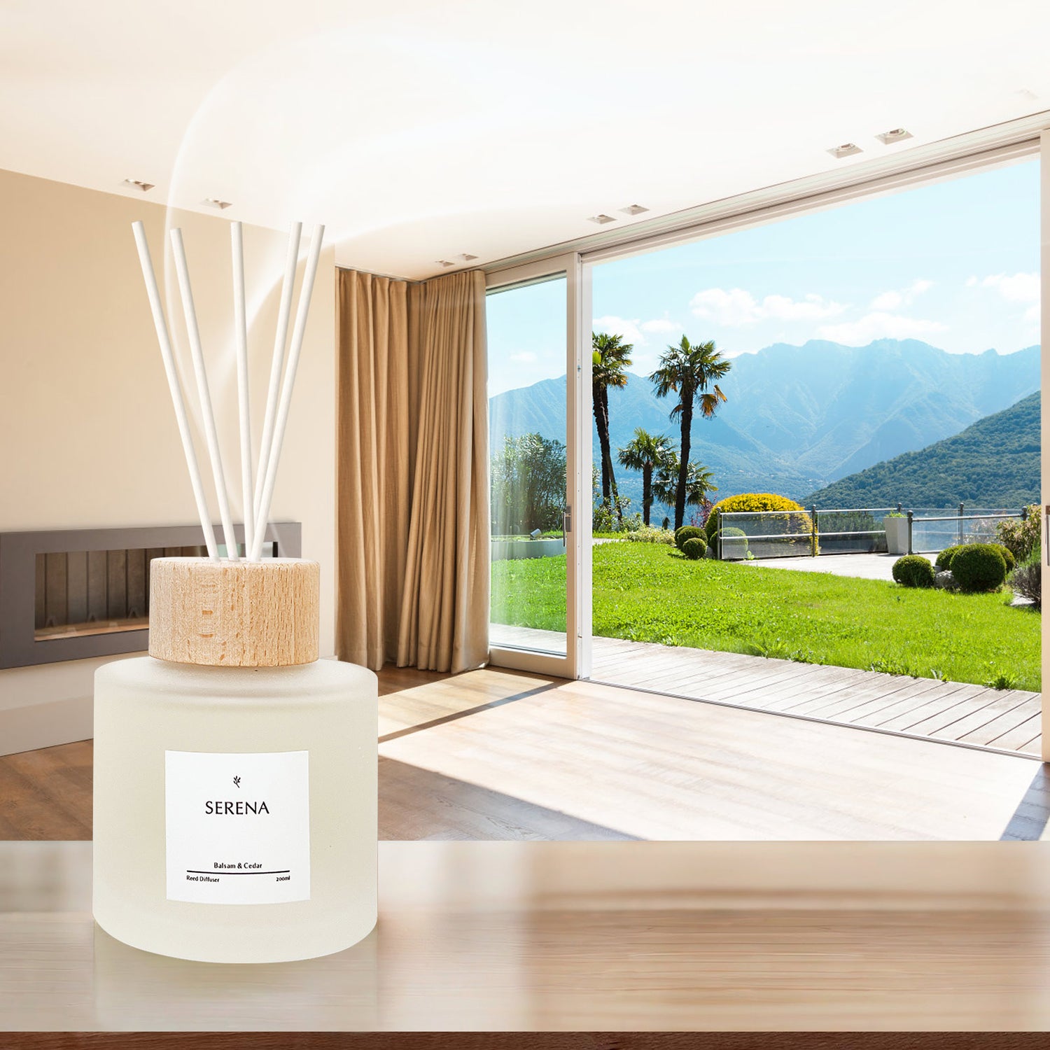 Frosted Glass Diffuser for Home Fragrance, Serena Air Freshener (200ml)