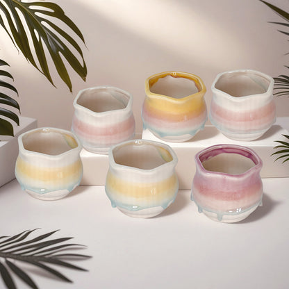 Ceramic Succulent Planter, Candie Mini Planter Pot