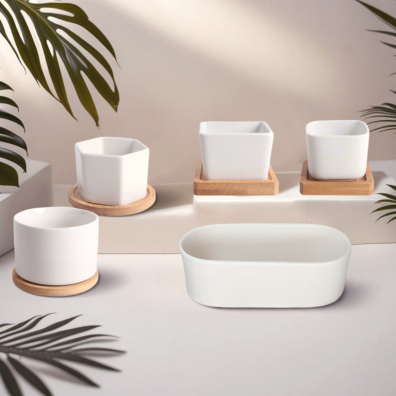 Modern Planter Pot, Pure White Ceramic Planter Pot, Home Decor