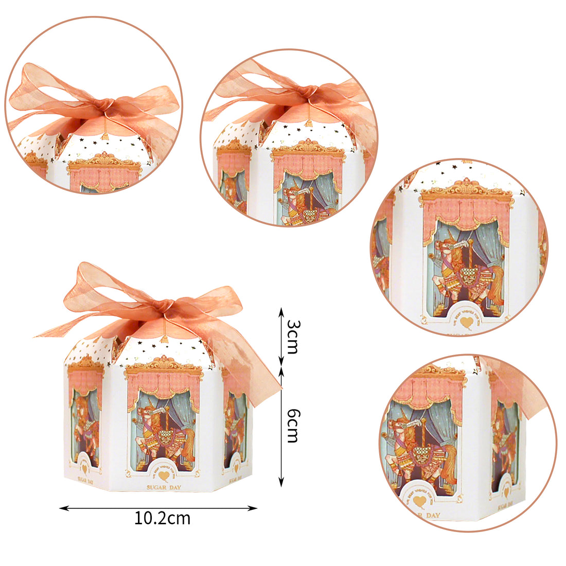 Small Gift Box Set of 10, Merry-Go-Round Craft Gift Box Set, Elegant Gift Box