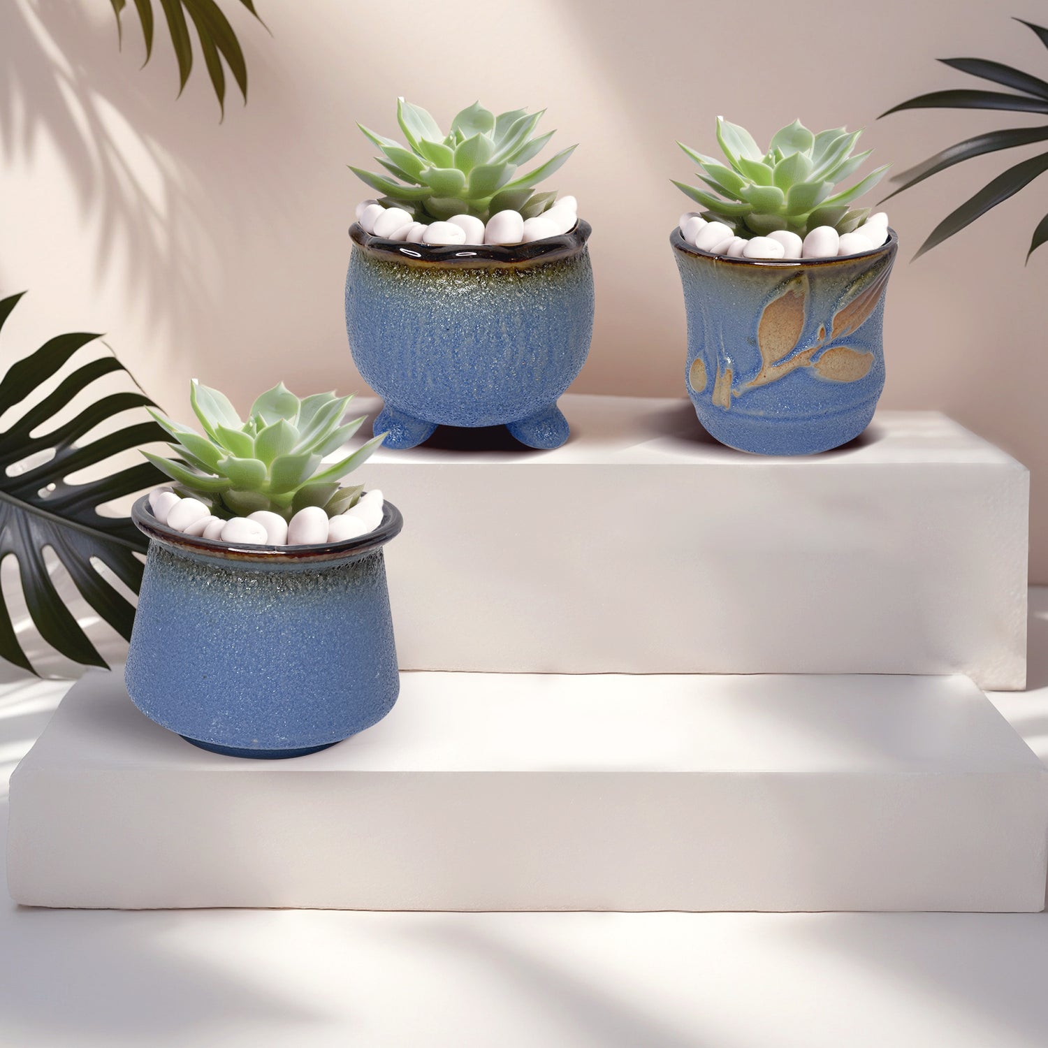 Bubble Plant Pot, Purple Glazed Planter Pot for Decor