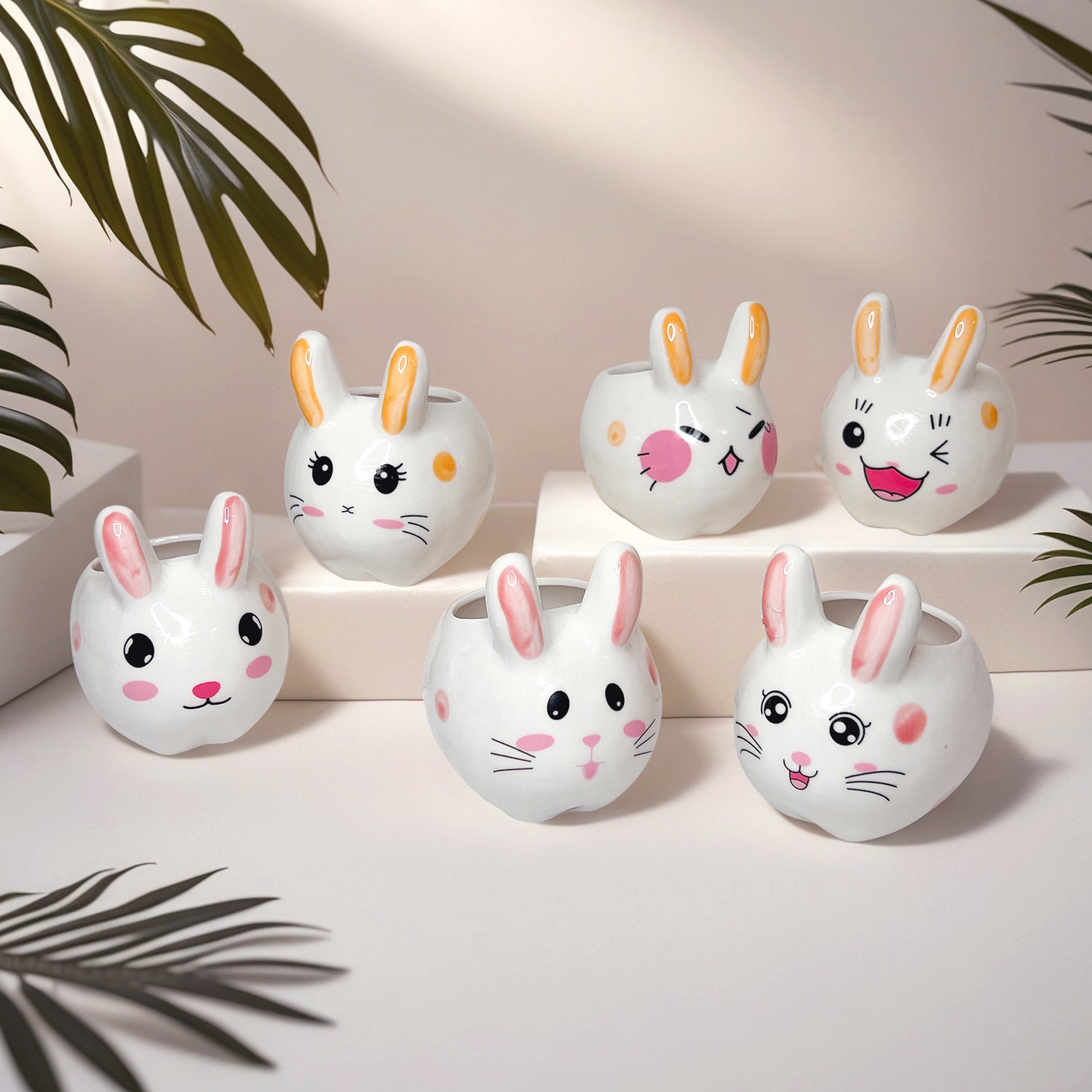 Bunny Plant Pot, Mini Ceramic Pot Planter, Modern Indoor Planter Pots