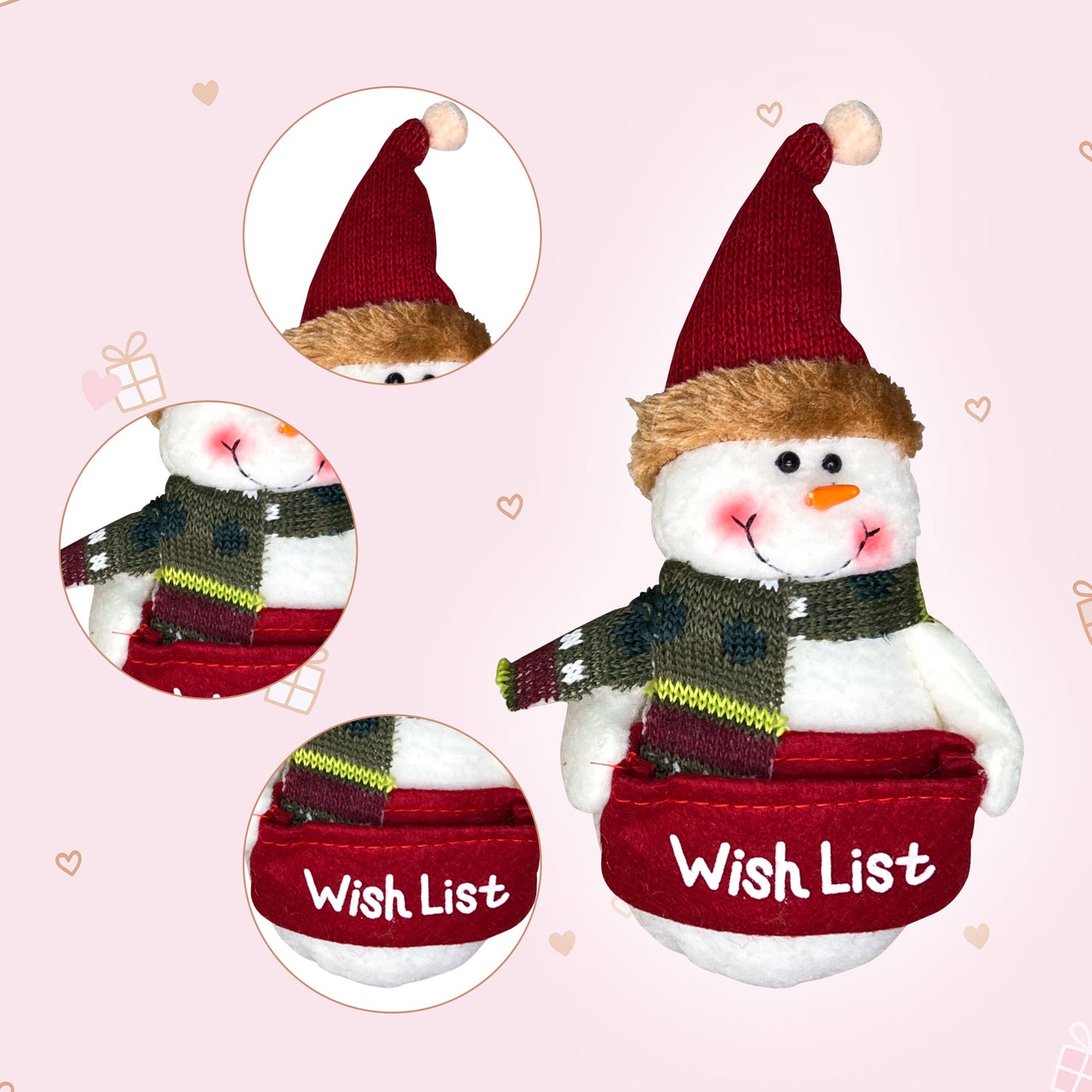 Adorable Snowman Plush Keychain – Cute Winter Bag Charm, Holiday Accessory, and Perfect Christmas Gift for All Ages