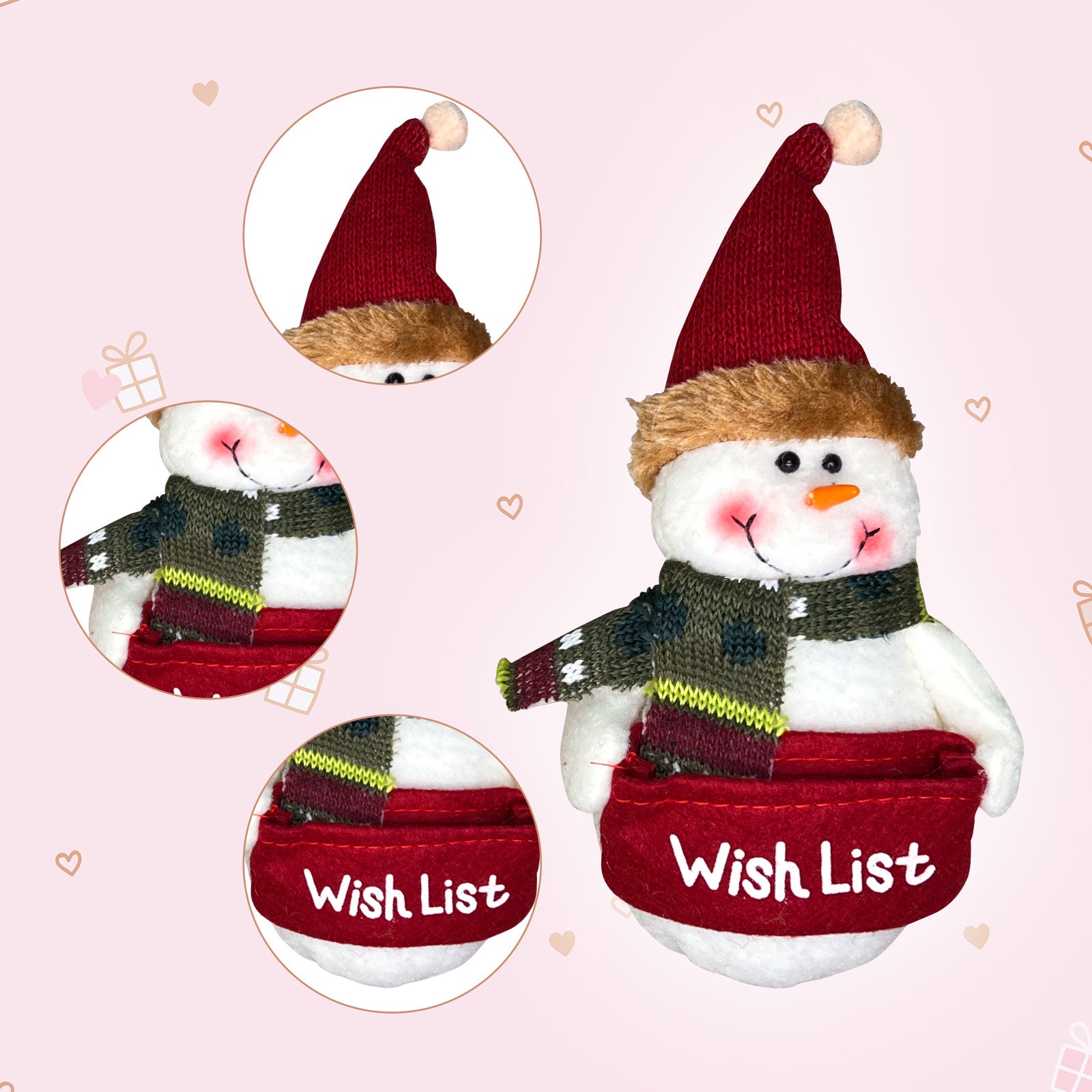 Adorable Snowman Plush Keychain – Cute Winter Bag Charm, Holiday Accessory, and Perfect Christmas Gift for All Ages