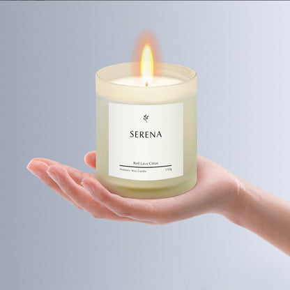 Frosted Candle for Room Decor, Serena Scented Candle (150g)