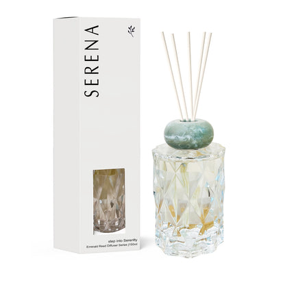 Crystal Glass Diffuser for Home Fragrance, Serena Air Freshener (150ml)
