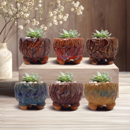 Colorful Planter Pots, Maifan Stone Planter Pot Home Decor