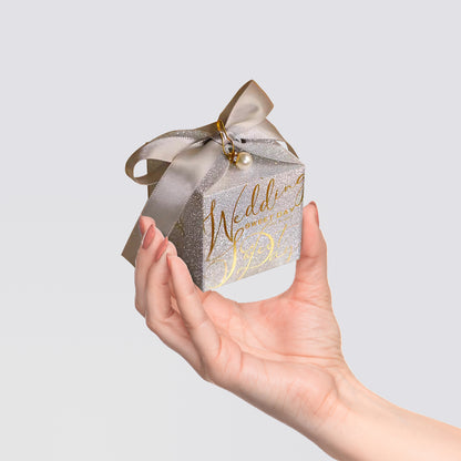 Gift Bag With Bow, Premium Plastic Gift Bag, Wedding Gift, Set of 10