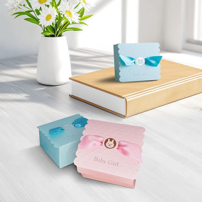 Baby Shower Candy Favor Boxes, Square Candy Box Set of 10