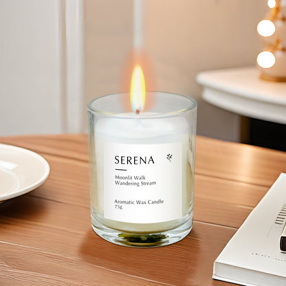 White Candle, Serena Scented Candle for Home Decor (75g)