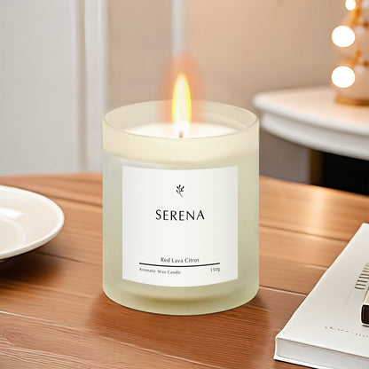 Frosted Candle for Room Decor, Serena Scented Candle (150g)