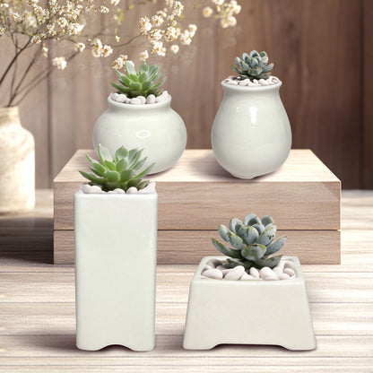 Indoor Ceramic Plant Pots, Multi-shape Tsumami Ceramic Planter Pot
