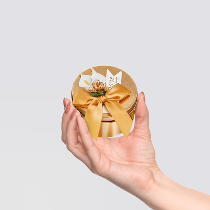 Gold Tin Gift Box Set of 10, Premium Gold Boxes for Gift