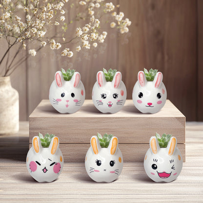 Bunny Plant Pot, Mini Ceramic Pot Planter, Modern Indoor Planter Pots