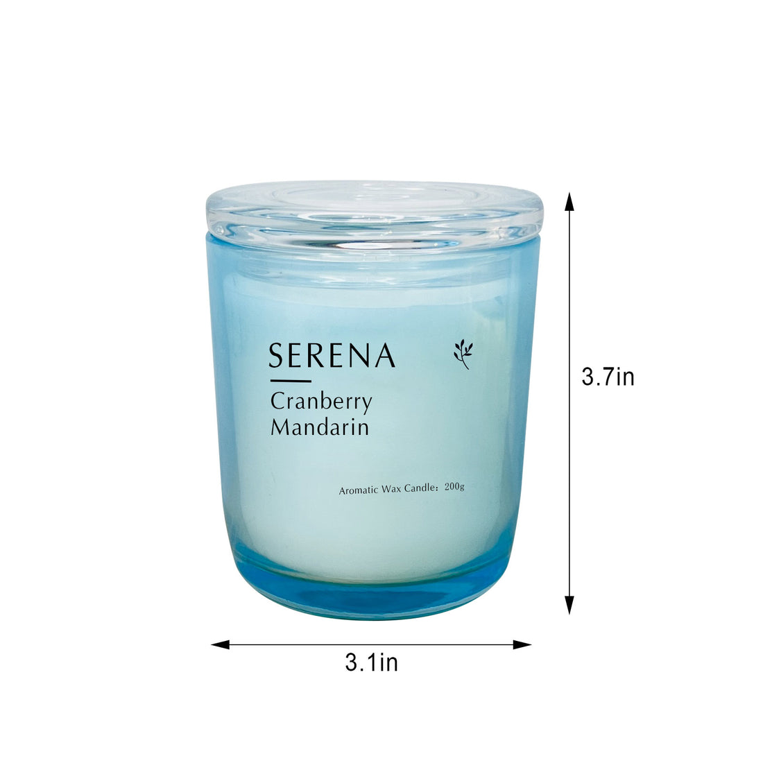 Glass Candle Holder, Serena Jar Candle, Candle Holder Jar (200g)