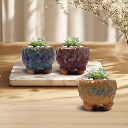 Colorful Planter Pots, Maifan Stone Planter Pot Home Decor