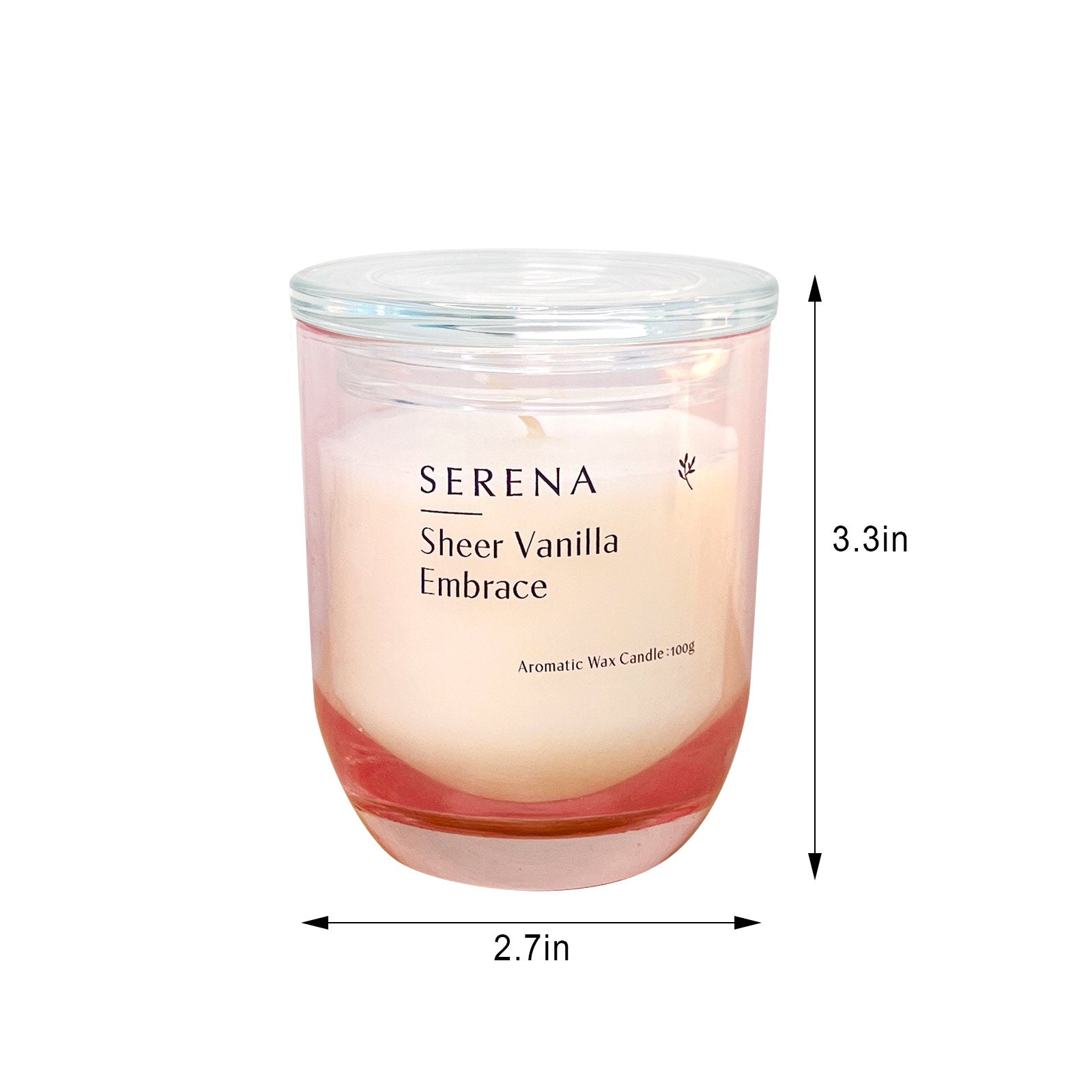 Soy Wax Candles, Serena Jar Candle, Decorative Candles in Jars (100g)