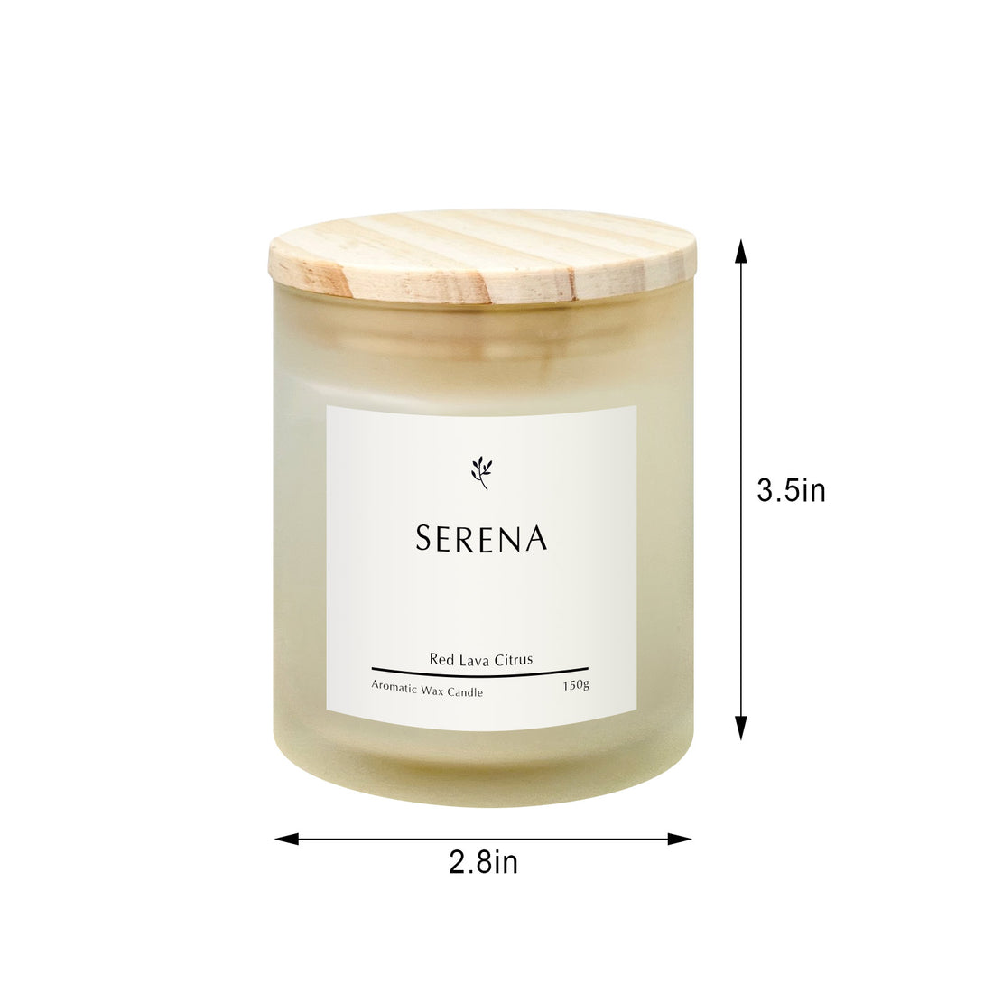 Frosted Candle for Room Decor, Serena Scented Candle (150g)