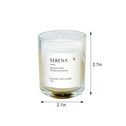 White Candle, Serena Scented Candle for Home Decor (75g)