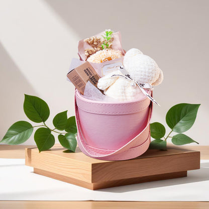 Leather Gift Basket, Premium Curated Craft Gift Basket, Elegant Gift