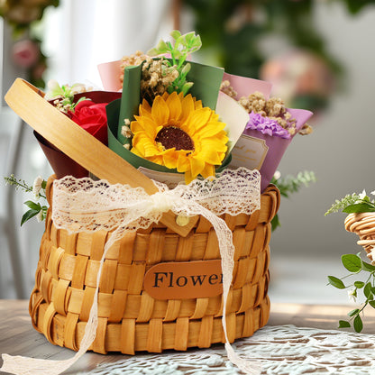 Soap Flower Gift Basket, Elegant Gift Basket for Her, Wedding Gift