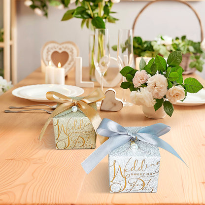 Gift Bag With Bow, Premium Plastic Gift Bag, Wedding Gift, Set of 10