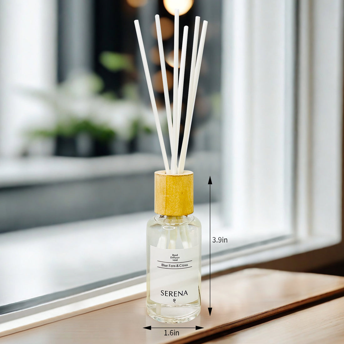 Glass Reed Diffuser for Home Fragrance, Air Freshener (50ml)