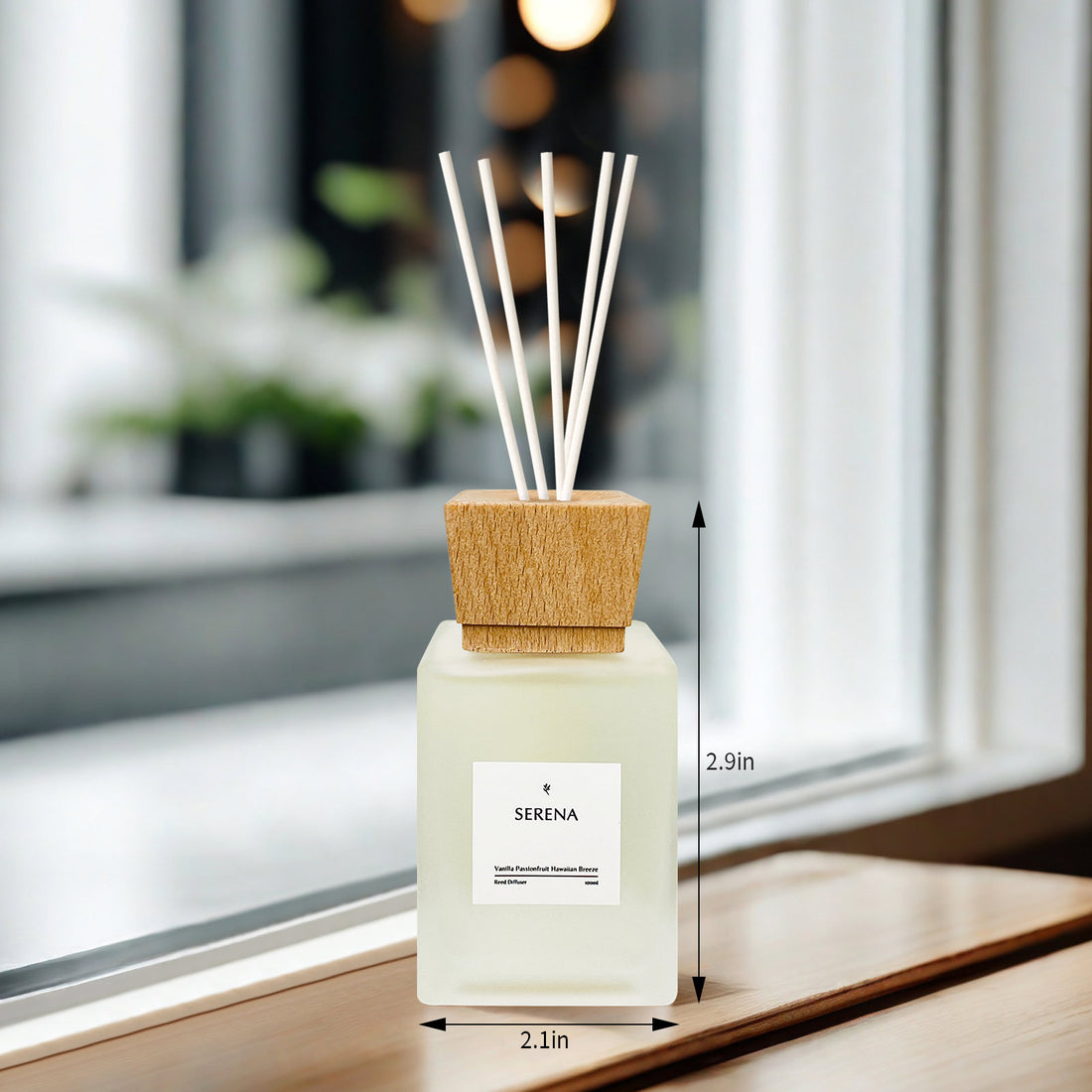 Frosted Glass Diffuser for Home Fragrance, Serena Air Freshener (100ml)