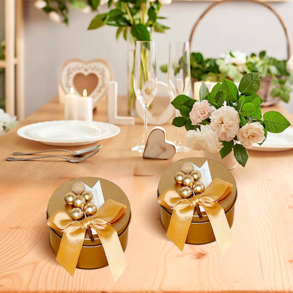 Gold Tin Gift Box Set of 10, Premium Gold Boxes for Gift