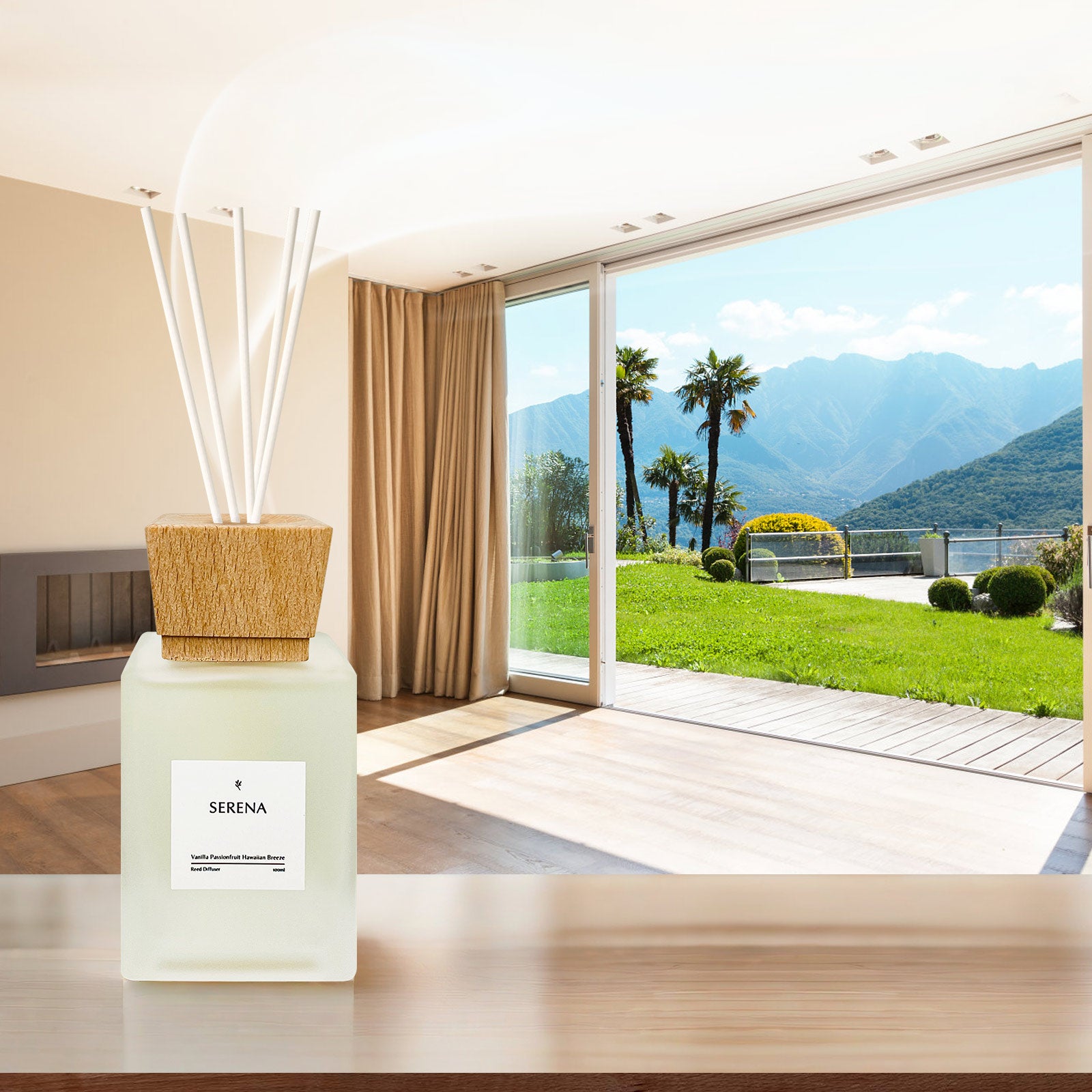 Frosted Glass Diffuser for Home Fragrance, Serena Air Freshener (100ml)
