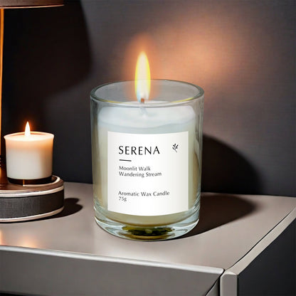 White Candle, Serena Scented Candle for Home Decor (75g)
