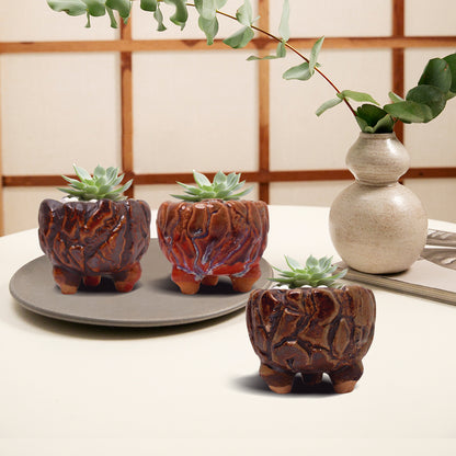 Colorful Planter Pots, Maifan Stone Planter Pot Home Decor