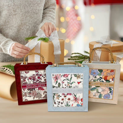 Gift Box With Handle, Floral Special Gift Box, Wedding Gift Box