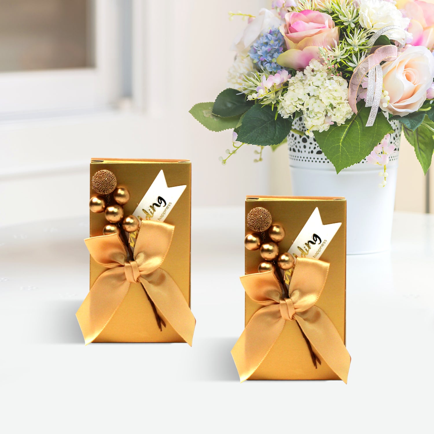 Gold Gift Box Set of 10, Premium Gold Boxes for Gift