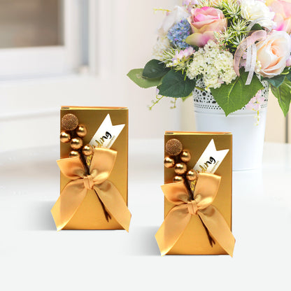 Gold Gift Box Set of 10, Premium Gold Boxes for Gift