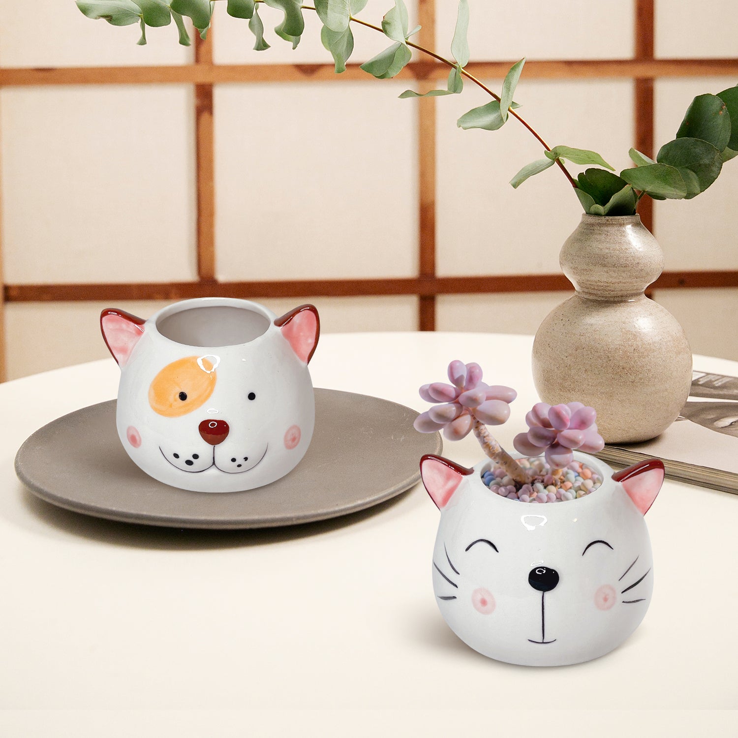 Cute Animal Planters, Unique Ceramic Animal Plant Pots