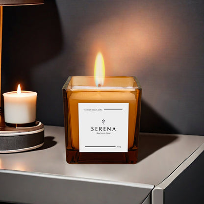 Frosted Candle for Room Decor, Serena Scented Candle (150g)