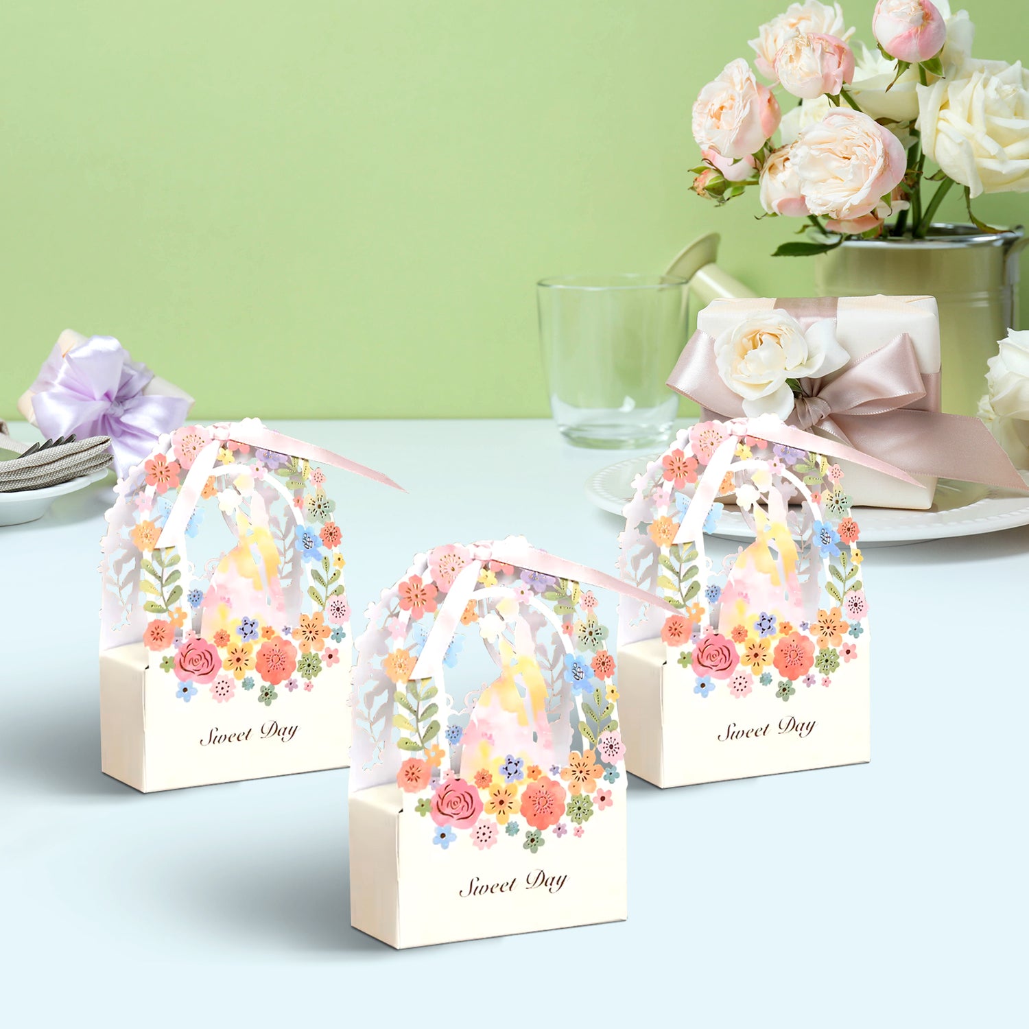 Wedding Favor Candy Boxes, Premium Craft Gift Box Set of 10
