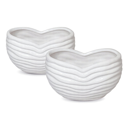 White Sands Plant Pot, Minimalist White Sand Ceramic Planter Pot