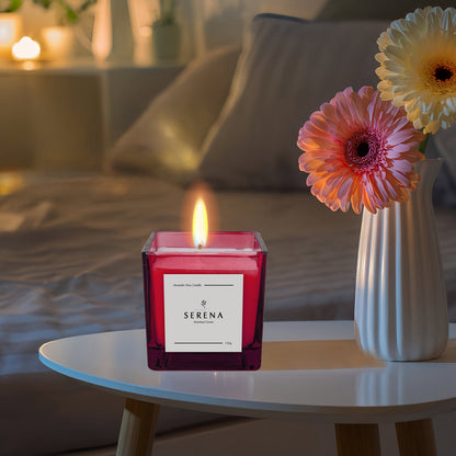Frosted Candle for Room Decor, Serena Scented Candle (150g)