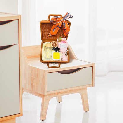 Stylish Suitcase Gift Set with Flower Petal Ornament, Reed Diffuser &amp; Soap Flower Keepsakes