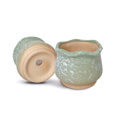 Green Planter Pot, Jade Green Mini Clay Planter Pot Home Decor
