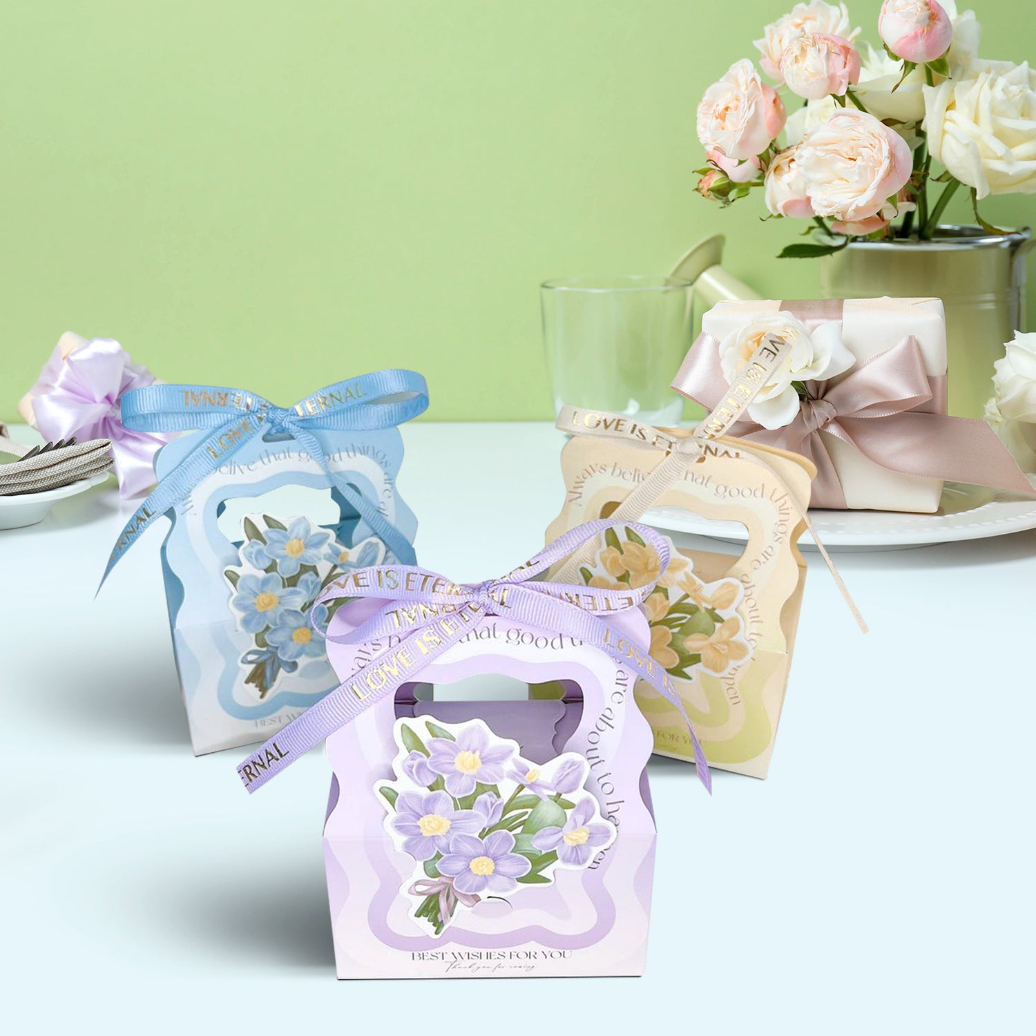 Flower Gift Box Set of 10, Premium Craft Gift Box for Her