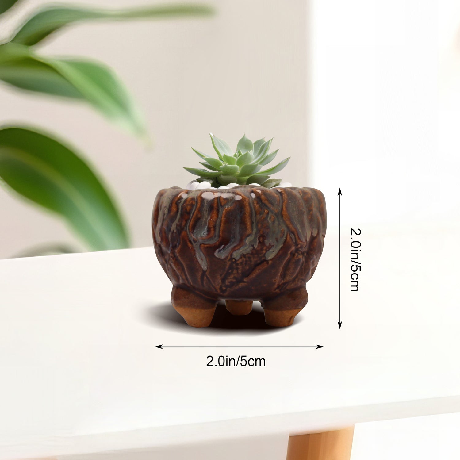 Colorful Planter Pots, Maifan Stone Planter Pot Home Decor