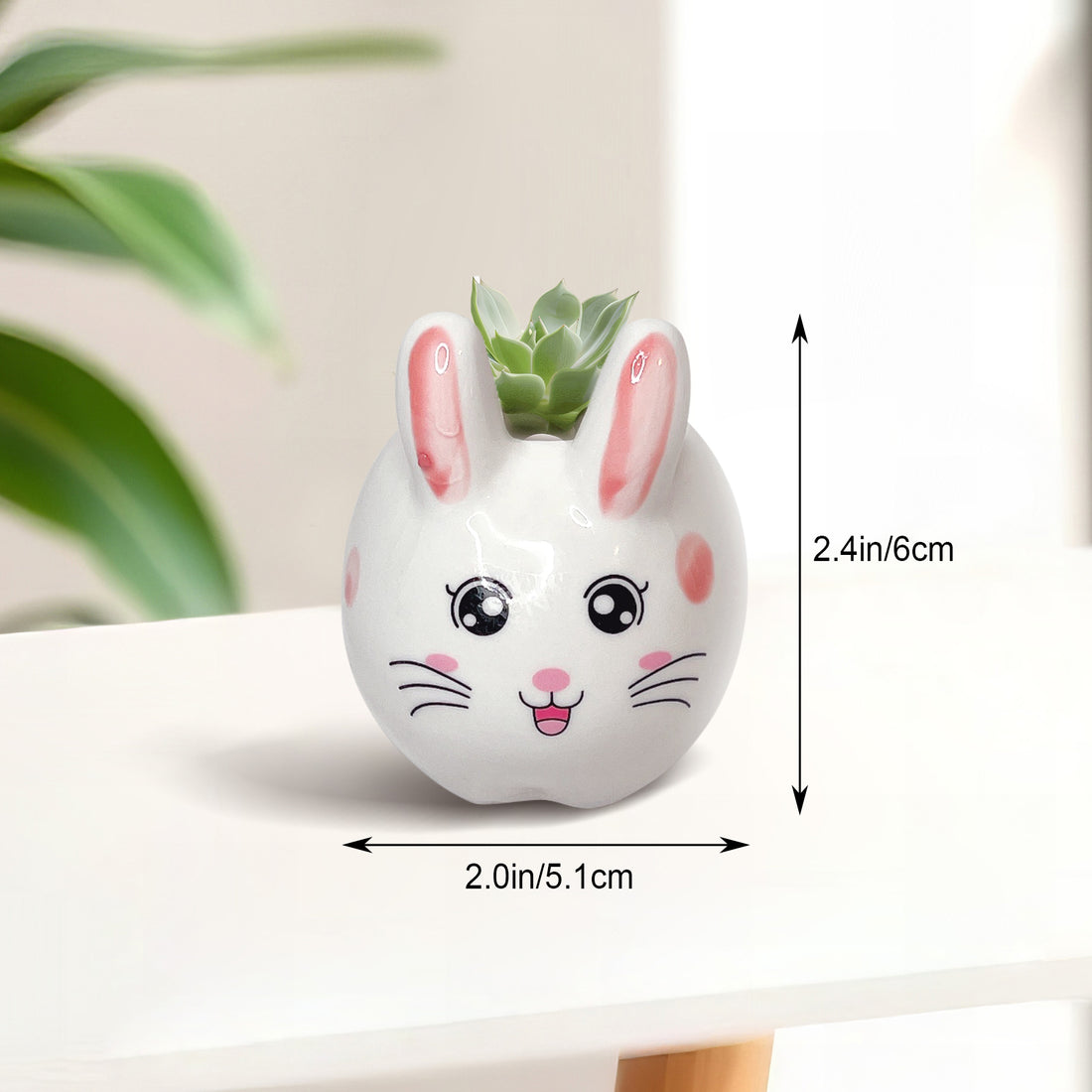 Bunny Plant Pot, Mini Ceramic Pot Planter, Modern Indoor Planter Pots