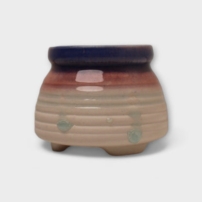 Hand Painted Indoor Plant Pot, Macaroon Clay Planter Pot