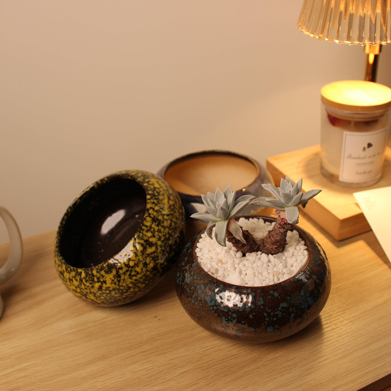 Mini Clay Plant Pot, Saucer Clay Planter Pot, Clay Pots for Plants
